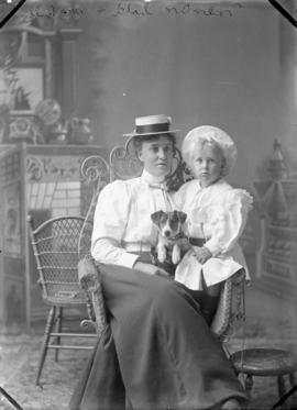 Photograph of Mrs.Crearer's daughter and Miss Bull