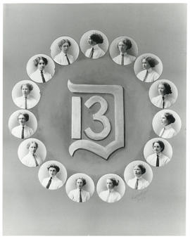Composite photograph of the women graduates of 1913