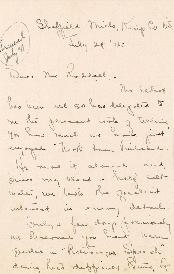 Correspondence between Thomas Head Raddall and Mrs. R.B. Elliot