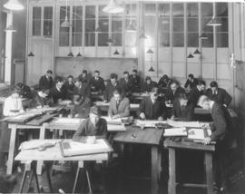 Photograph of an architecture drawing class