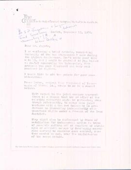 Correspondence with S.P. Jagota, Indian mission to the United Nations