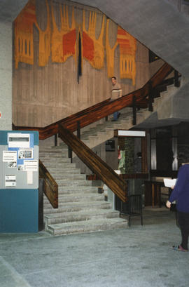Photograph of the main stair case in the Killam Memorial Library, Dalhousie University
