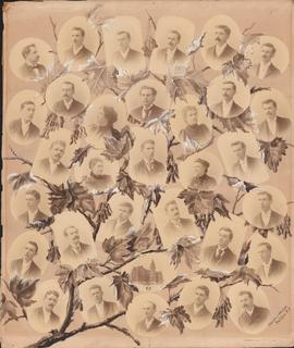 Photographic collage of the Dalhousie University class of 1895