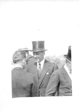 Photograph of Hon. William Phillips talking to a guest