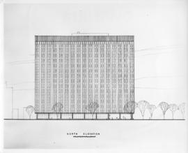 Drawing of the north elevation of the Sir Charles Tupper Medical Building