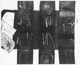 Photograph of medical kit with suture needles