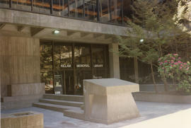 Photograph of the entrance to the Killam Memorial Library, Dalhousie University