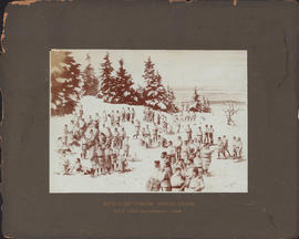Composite photograph of the Red Cap Snow Shoe Club