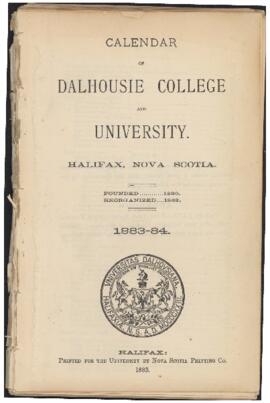 Calendar of Dalhousie College and University, Halifax, Nova Scotia : 1883-1884