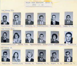Photograph of Third Year Medical Students Group C : Class of 1963-1964