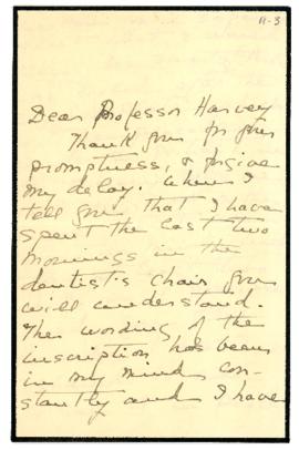 Letter from Edith MacMechan to Dr. Daniel Cobb Harvey