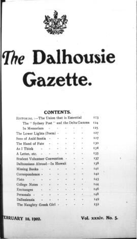 The Dalhousie Gazette, Volume 34, Issue 5