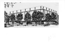 Drawing of the exterior of the Killam Memorial Library