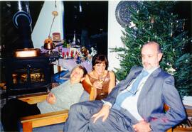 Elisabeth Mann Borgese and family at Christmas