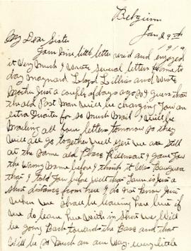Letter from Weldon Morash to his sister Gertrude dated 29 January 1919
