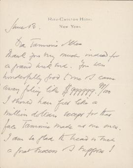 Letter from William Somerset Maugham to Sally Ryan and Ellen Ballon