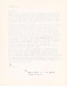 Letter to David Craig from John Murchie