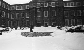 Photograph of the Arts & Administration Building in the winter