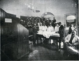 Photograph of an operating theatre at the Victoria General Hospital