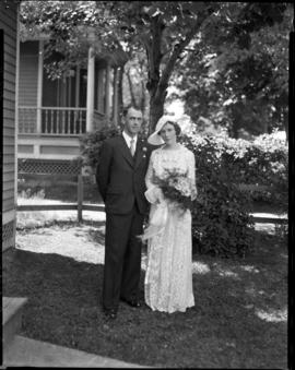 Photograph of Dr. and Mrs. Victor Calkin on their wedding day