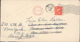 Letter from Frank Cyril James to Ellen Ballon
