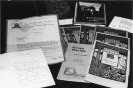 Photograph of items from the Vickery collection