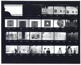 Contact sheet of images taken during Garry Conway's exhibition, Igellporphigell