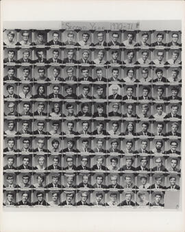 Photograph of Faculty of Law second year class of 1970-71