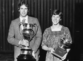 Photograph of John Van Buuren and Susan Mason : Climo Award and Class of '55 Trophy winners