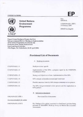 United Nations Environment Programme (UNEP) - Global Programme of Action (GPA) for the Protection...