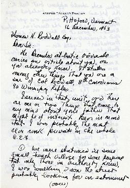 Correspondence between Thomas Head Raddall and Arthur Leonard Dunphy