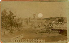 Photograph of Liverpool, Nova Scotia after the fire in 1895