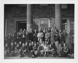 Photograph of Shirreff Hall residents and other unidentified people