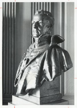 Photograph of a bust of Lord Dalhousie