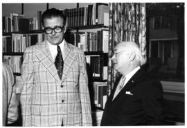 Photograph of Mr. McCleave and Dr. Henry Hicks at the Horace E. Read Memorial Lecture