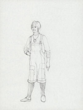 Costume design for unidentified woman
