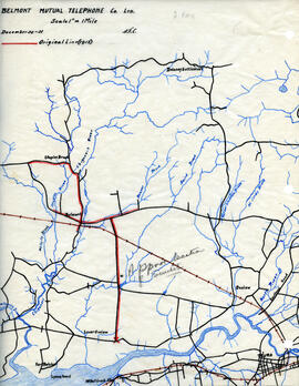 Maps of Belmont Mutual Telephone Company's telephone line