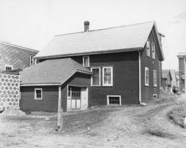 Photograph of the exterior of the back of the central office of the Prince Edward Island Telephon...