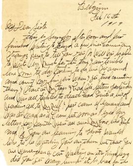 Letter from Weldon Morash to his sister Gertrude dated 16 February 1919