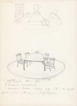 Sketch of cafeteria : Act I, scene II