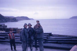 Photograph of men standing on the wharf in Twillingate, Newfoundland and Labrador