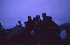 Photograph of a group of people in Makkovik, Newfoundland and Labrador