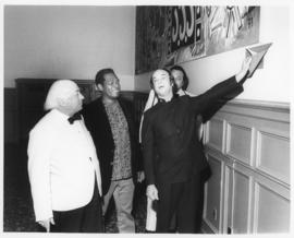 Photograph of the mural presentation at Howe Hall