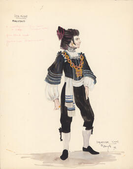 Costume design for Malvolio