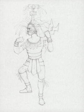 Costume design for man with thunderbolts