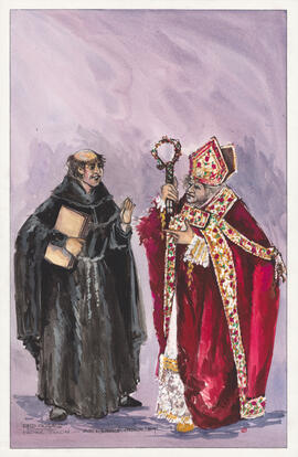 Costume design for Father Toulon and Archbishop Monselet