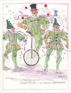 Costume design for Afro Funk circus performers