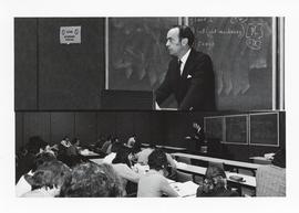 Photograph of Andrew MacKay lecturing