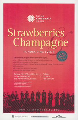 Strawberries and champagne fundraising event : [poster]
