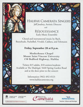 Choral and instrumental music : a concert with Rejouissance : [poster]